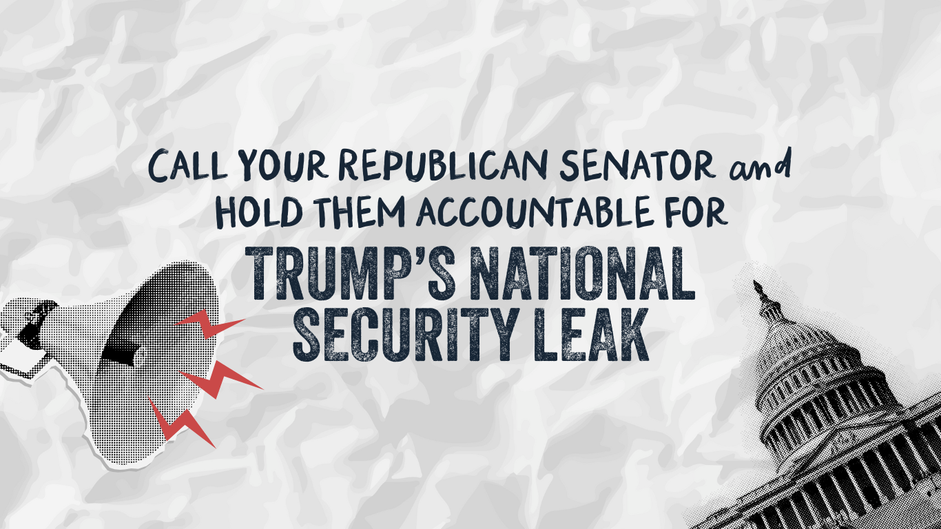 CALL NOW Hold Your Republican Senator Accountable for Trump's National